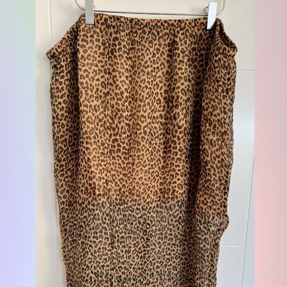 J.Crew Leopard Chiffon Skirt – Size XL - Picture 2 of 5